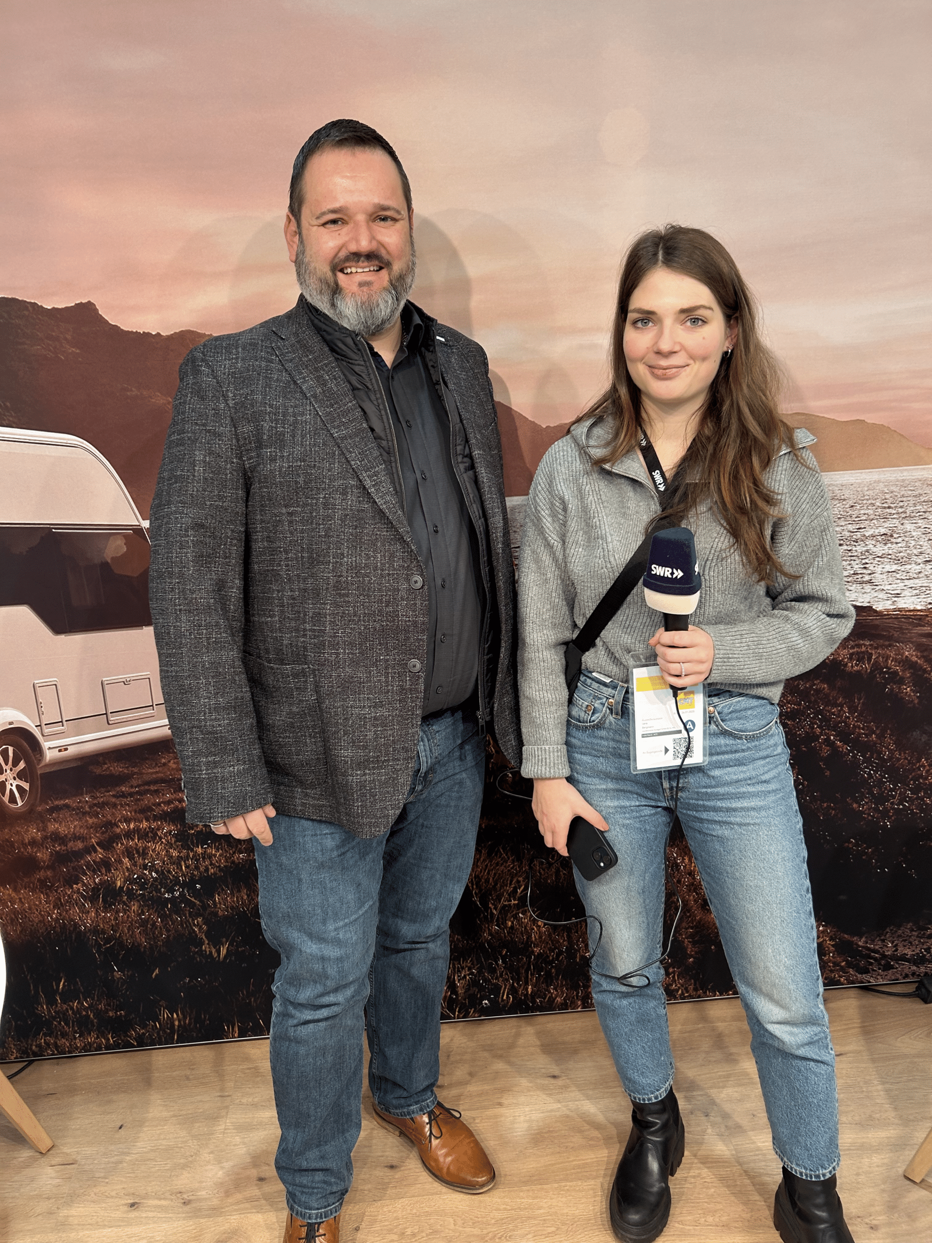 Matthias Euch mit SWR Radioreporterin Lena Bergmann_CMT 2025